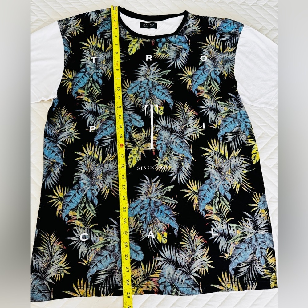 Zara Man T-shirt XL Slim Fit TROPICAL PRINT! - Picture 12 of 12